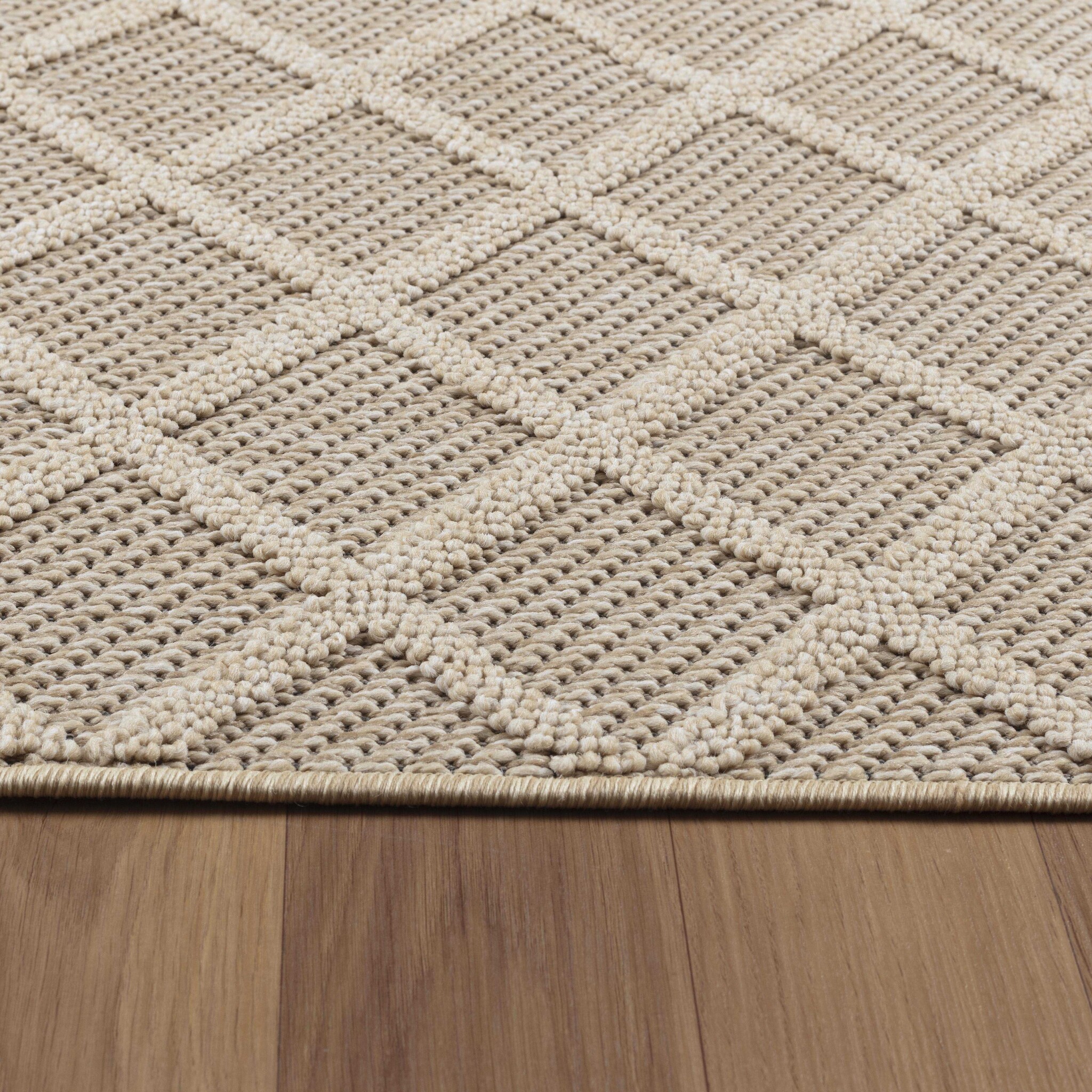 Natur Milias Buitenkleed Sisal Laagpolig Indoor en Outdoor Beige