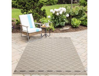 Natur Vloerkleed Milias Buitenkleed Sisal Laagpolig Indoor en Outdoor Beige