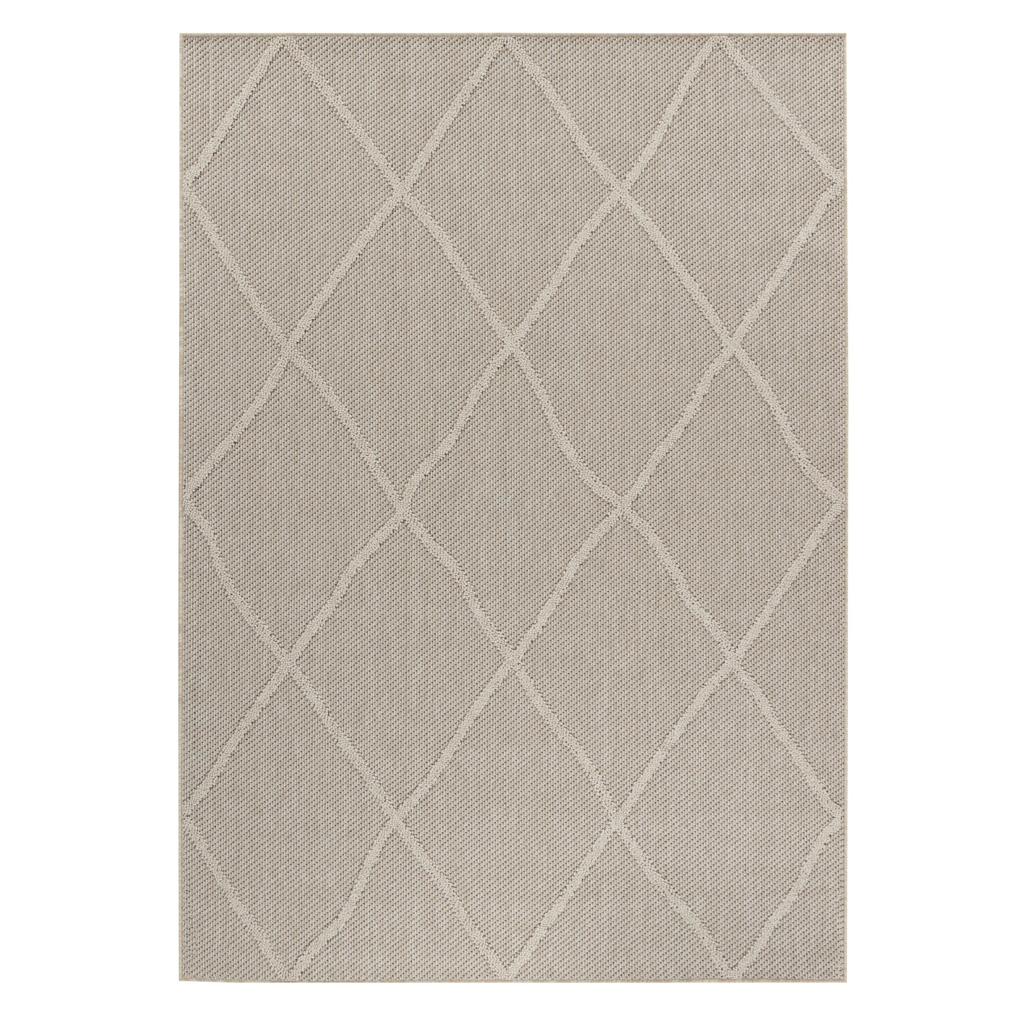 Natur Lykia Buitenkleed Sisal Laagpolig Indoor en Outdoor Beige