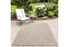 Natur Vloerkleed Lykia Buitenkleed Sisal Laagpolig Indoor en Outdoor Beige
