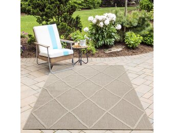 Natur Vloerkleed Lykia Buitenkleed Sisal Laagpolig Indoor en Outdoor Beige