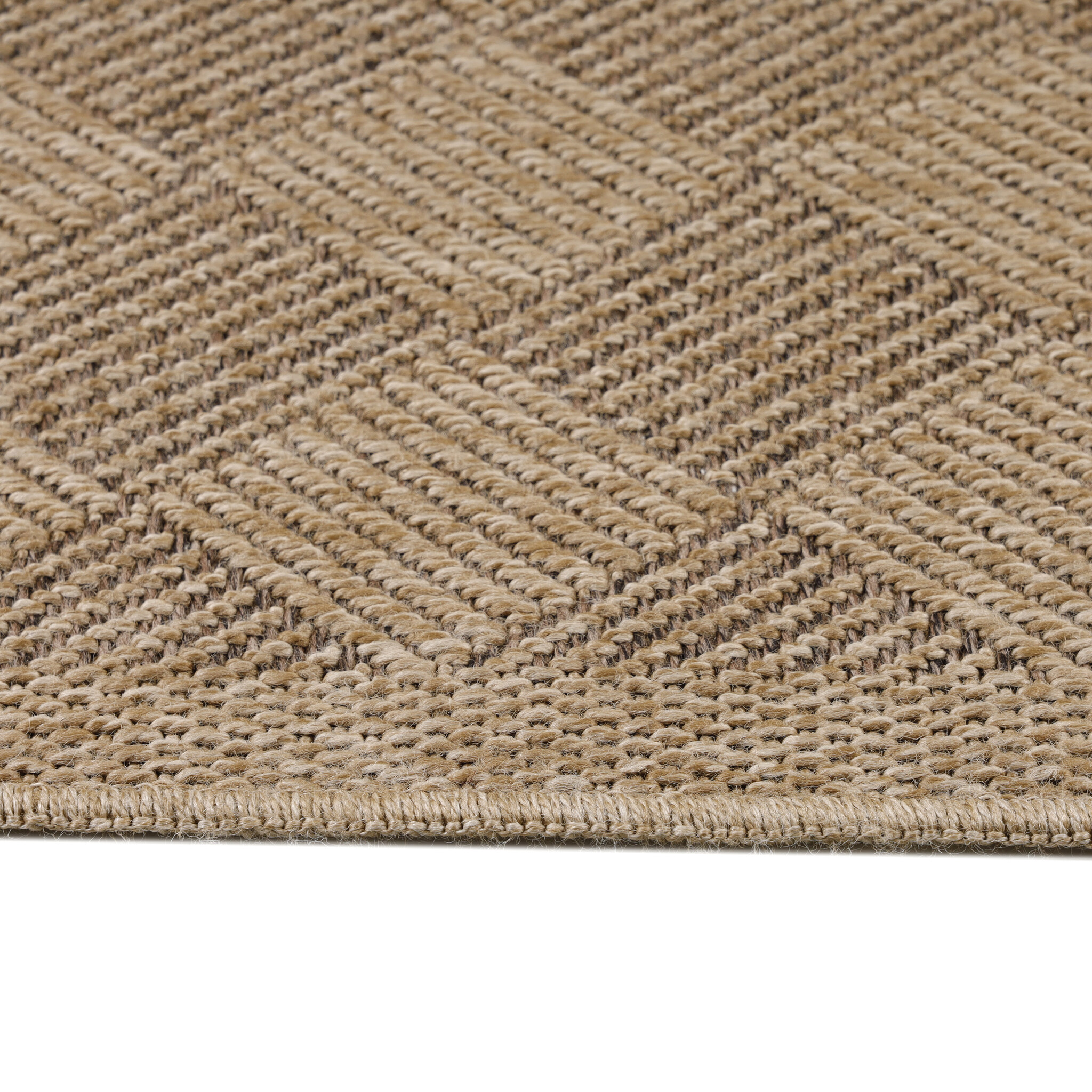 Natur Denpasar Buitenkleed Sisal Laagpolig Indoor en Outdoor Beige Zwart