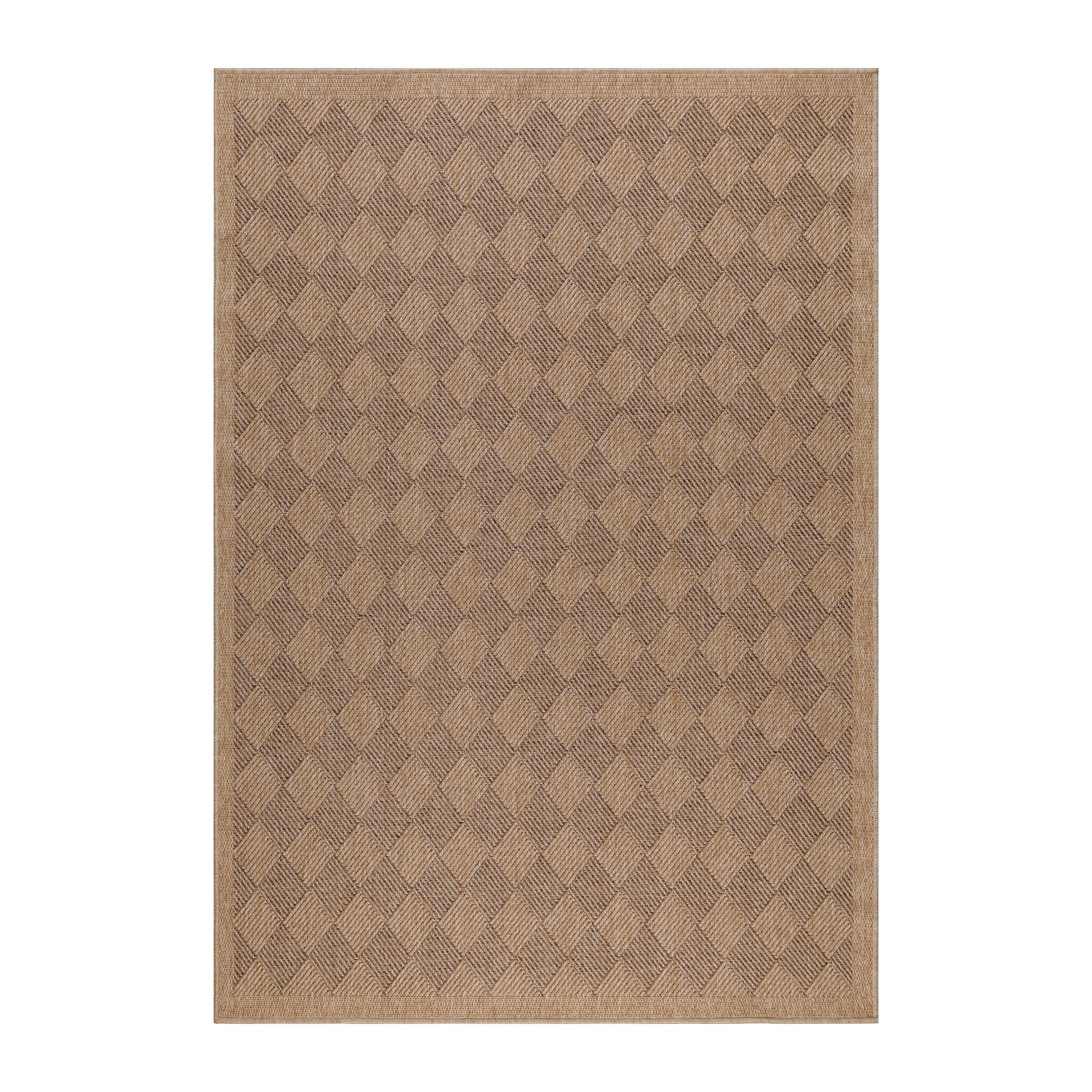 Natur Denpasar Buitenkleed Sisal Laagpolig Indoor en Outdoor Beige Zwart