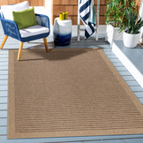 Natur Vloerkleed Bali Buitenkleed Sisal Laagpolig Indoor en Outdoor Beige Zwart