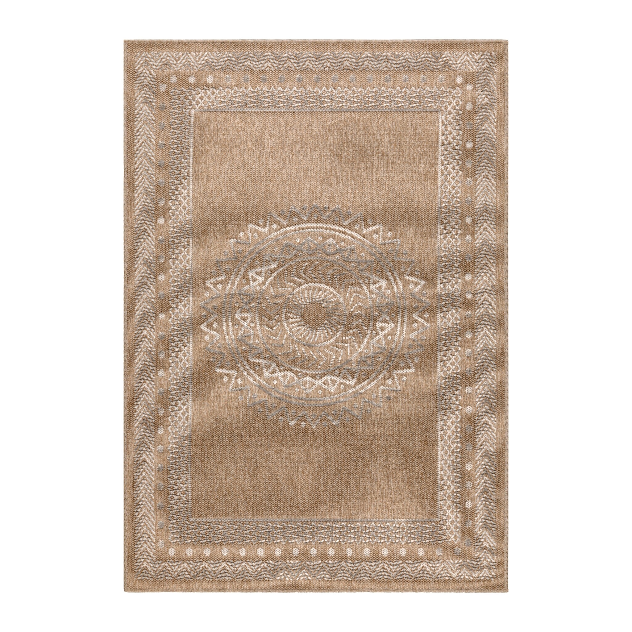 Natur Vloerkleed Kumar Buitenkleed Sisal Laagpolig Indoor en Outdoor Beige