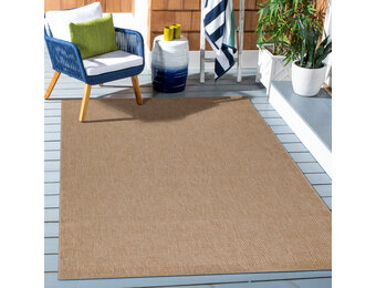 Natur Vloerkleed Denpasar Buitenkleed Sisal Laagpolig Indoor en Outdoor Beige