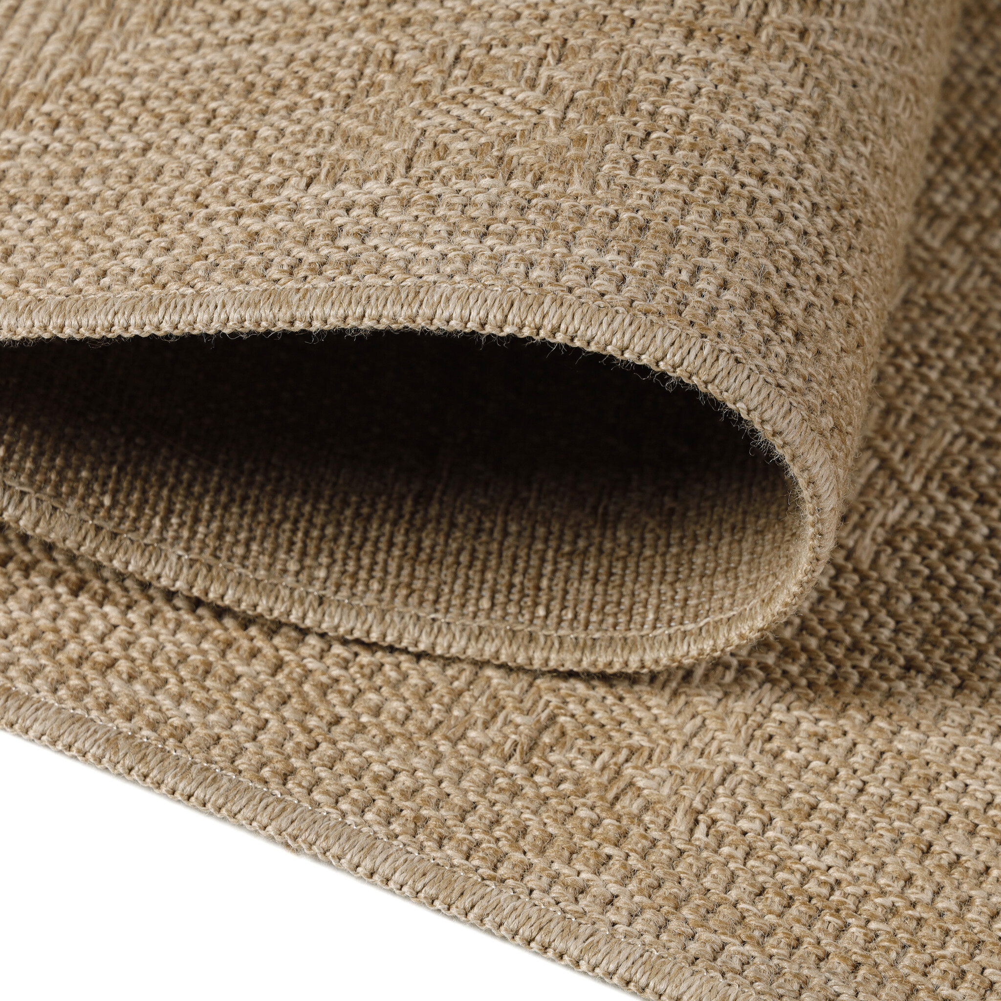 Natur Dhaka Buitenkleed Sisal Laagpolig Indoor en Outdoor Beige