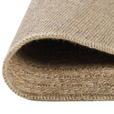 Natur Vloerkleed Berlin Rond Buitenkleed Sisal Laagpolig Indoor en Outdoor Beige