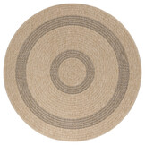 Natur Vloerkleed Berlin Rond Buitenkleed Sisal Laagpolig Indoor en Outdoor Beige