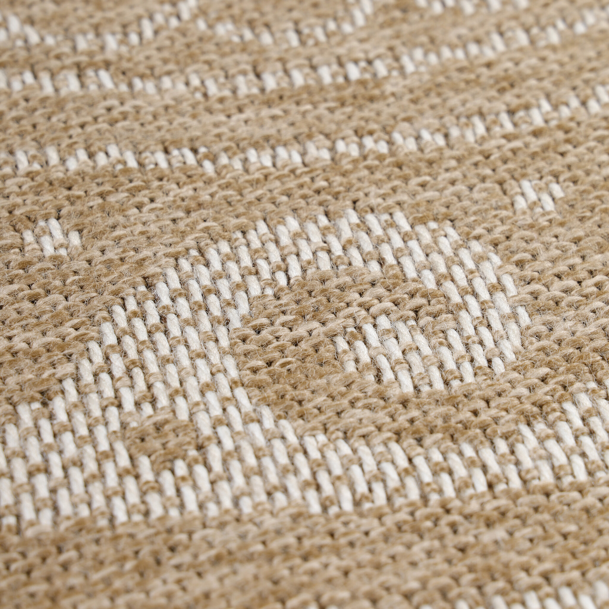 Natur Rond Buitenkleed Sisal Laagpolig Indoor en Outdoor Beige