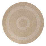 Natur Vloerkleed Rond Buitenkleed Sisal Laagpolig Indoor en Outdoor Beige