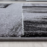 Tapijtenloods Basic Collection Modern Vloerkleed Zwart / Grijs Laagpolig