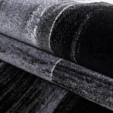 Basic Collection Modern Vloerkleed Zwart / Grijs Laagpolig