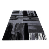 Tapijtenloods Basic Collection Modern Vloerkleed Zwart / Grijs Laagpolig