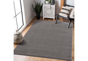 Uni Effen Laagpolig Vloerkleed Modern Grijs