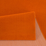 Uni Effen Laagpolig Vloerkleed Modern Oranje