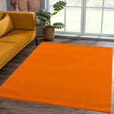Tapijtenloods Uni Effen Laagpolig Vloerkleed Modern Oranje