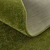 Uni Effen Laagpolig Vloerkleed Modern Groen