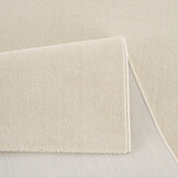 Uni Effen Laagpolig Vloerkleed Modern Creme