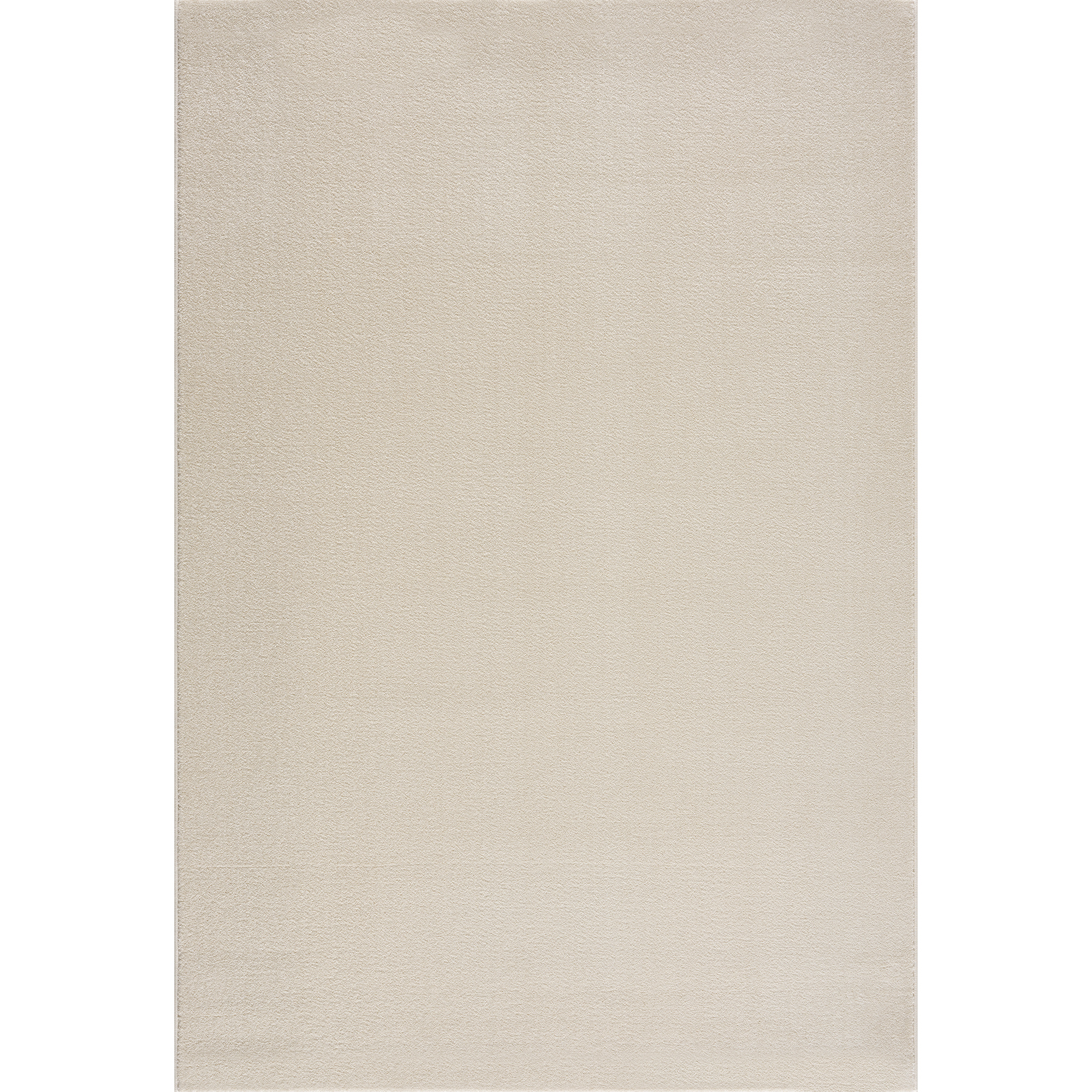 Uni Effen Laagpolig Vloerkleed Modern Creme