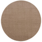 Uni Rond Effen Laagpolig Vloerkleed Modern Beige