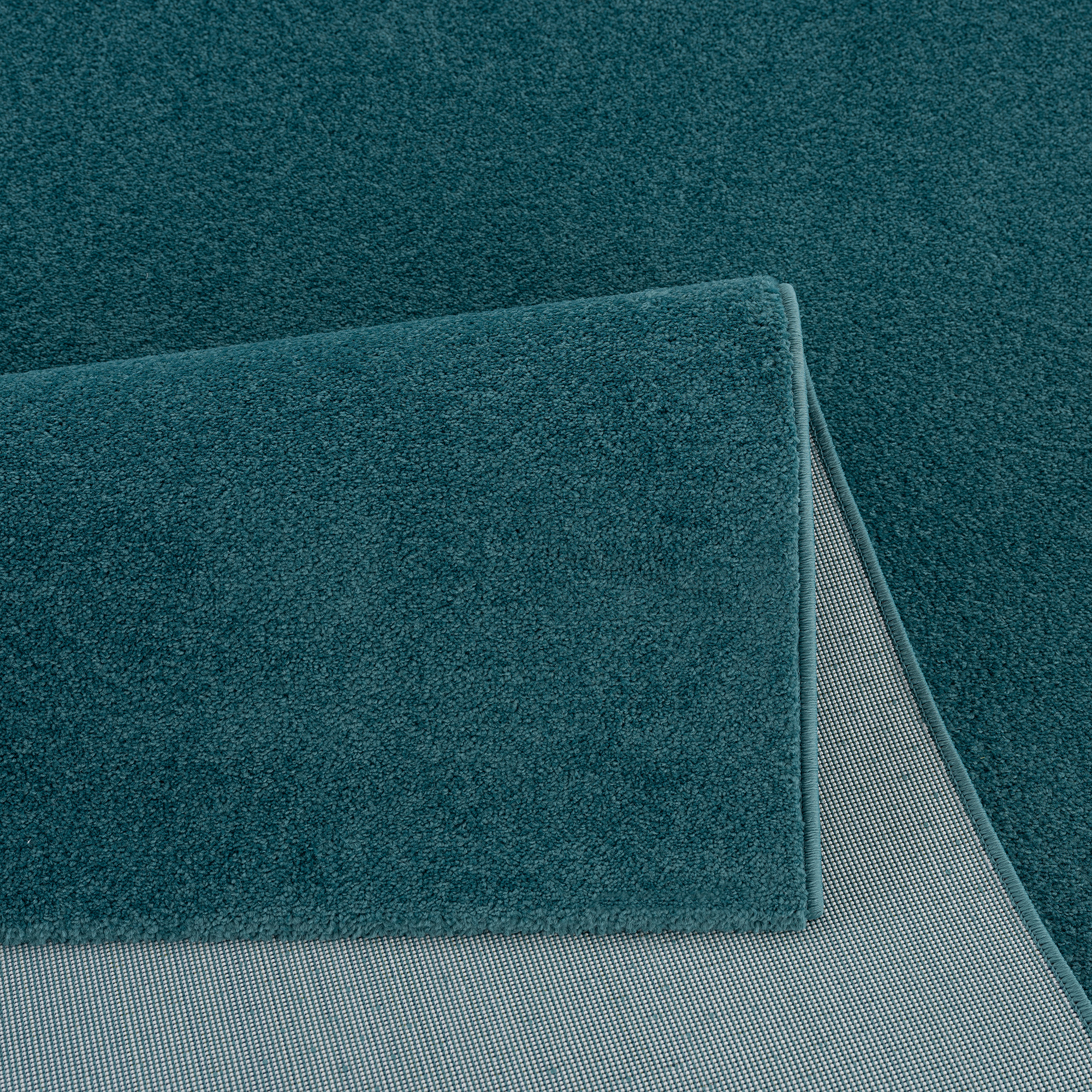 Uni Effen Laagpolig Vloerkleed Modern Blauw