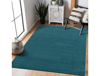 Tapijtenloods Uni Effen Laagpolig Vloerkleed Modern Blauw