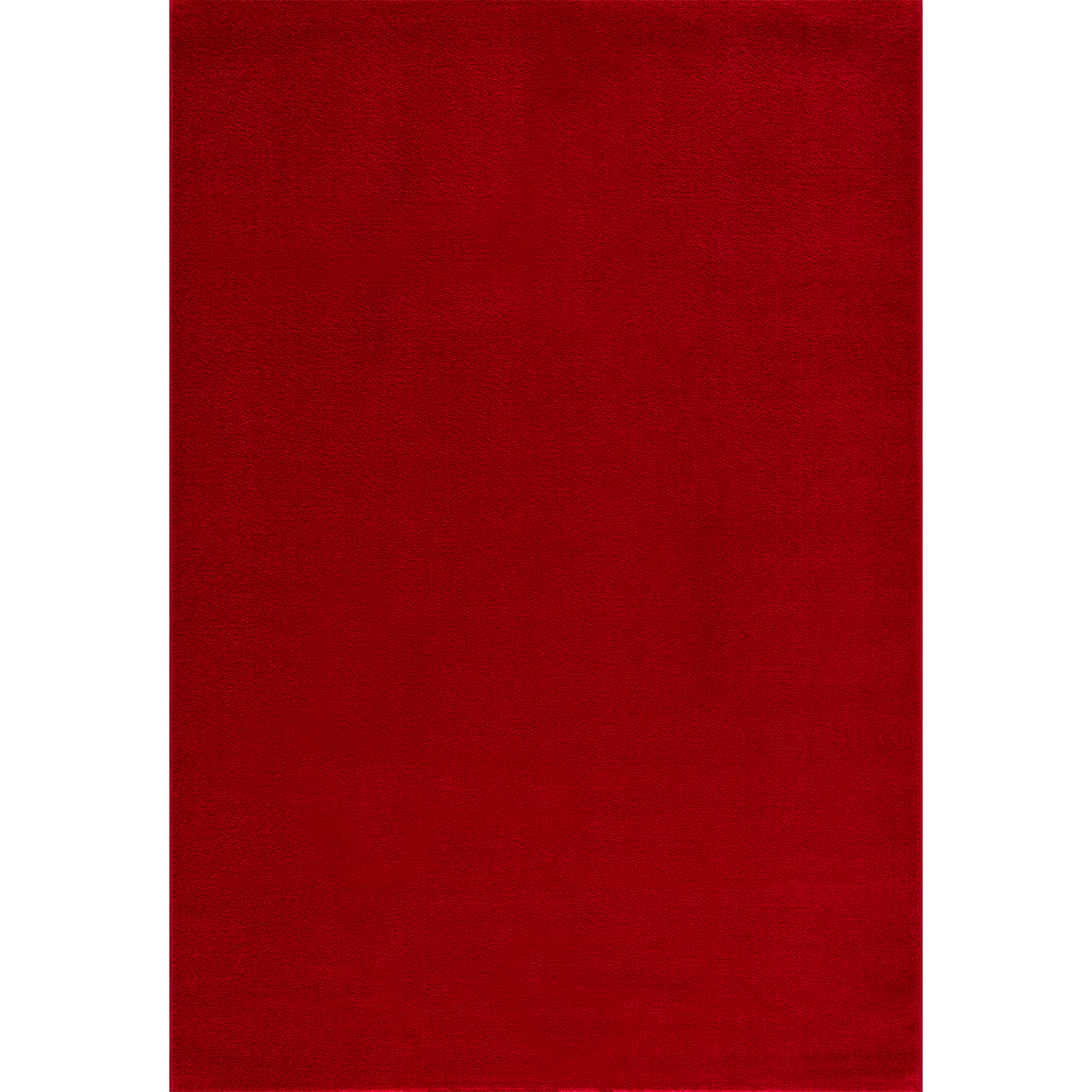 Uni Effen Laagpolig Vloerkleed Modern Rood