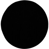 Uni Rond Effen Laagpolig Vloerkleed Modern Zwart