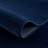 Uni Effen Laagpolig Vloerkleed Modern Donker Blauw Navy