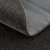 Tapijtenloods Uni Rond Effen Laagpolig Vloerkleed Modern Donker Grijs