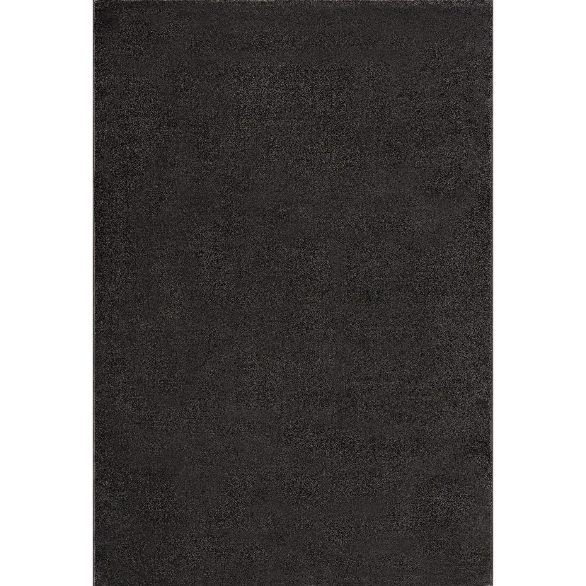 Uni Effen Laagpolig Vloerkleed Modern Donker Grijs