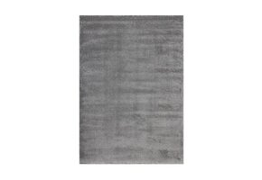 Softtouch Luxe Velvet - Laagpolig Effen Vloerkleed - Fluweel - Zilver Grijs