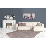 Softtouch Luxe Velvet Laagpolig Vloerkleed Beige