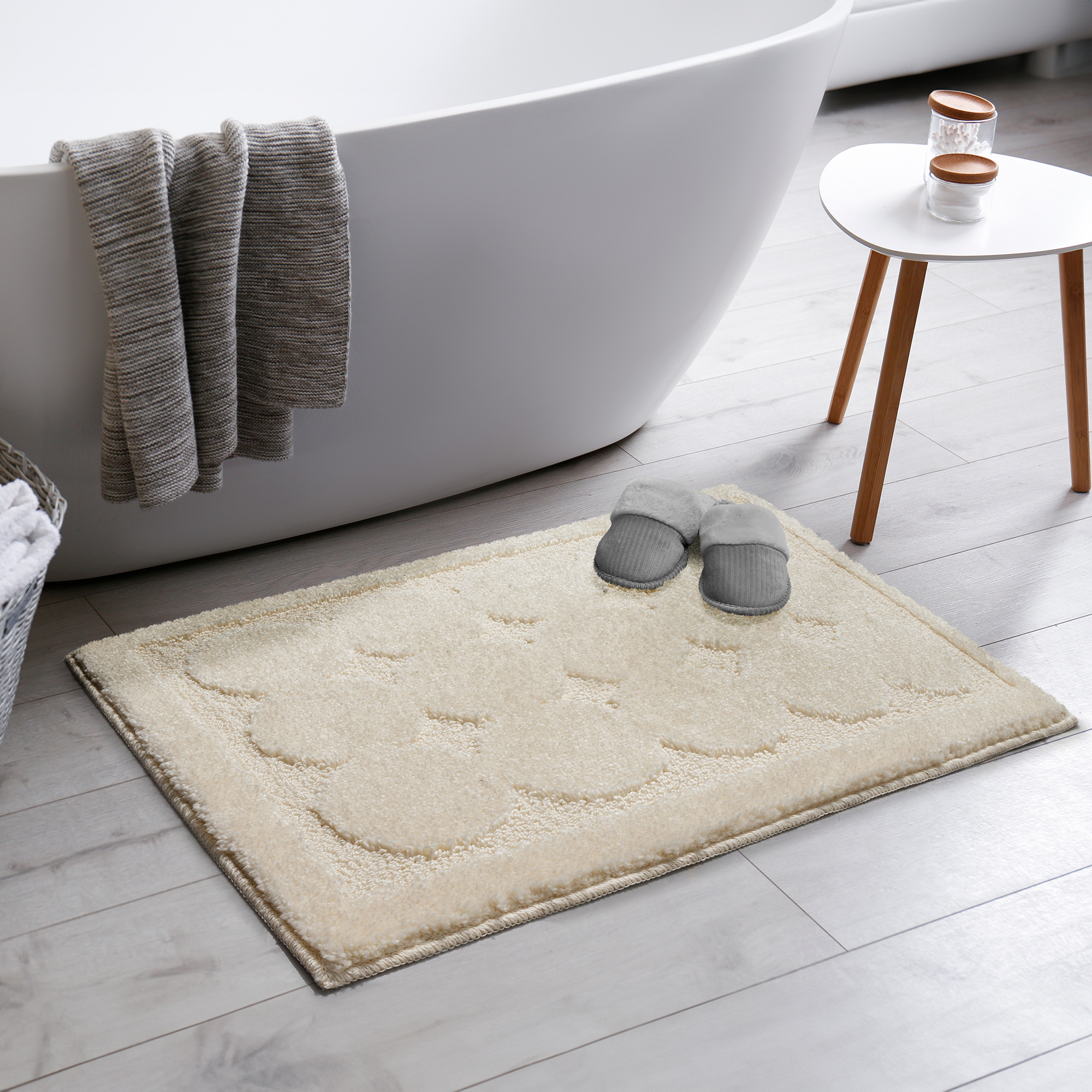 Badmat Antislip - Douchemat Toiletmat Wasbaar Waterabsorberend - Creme