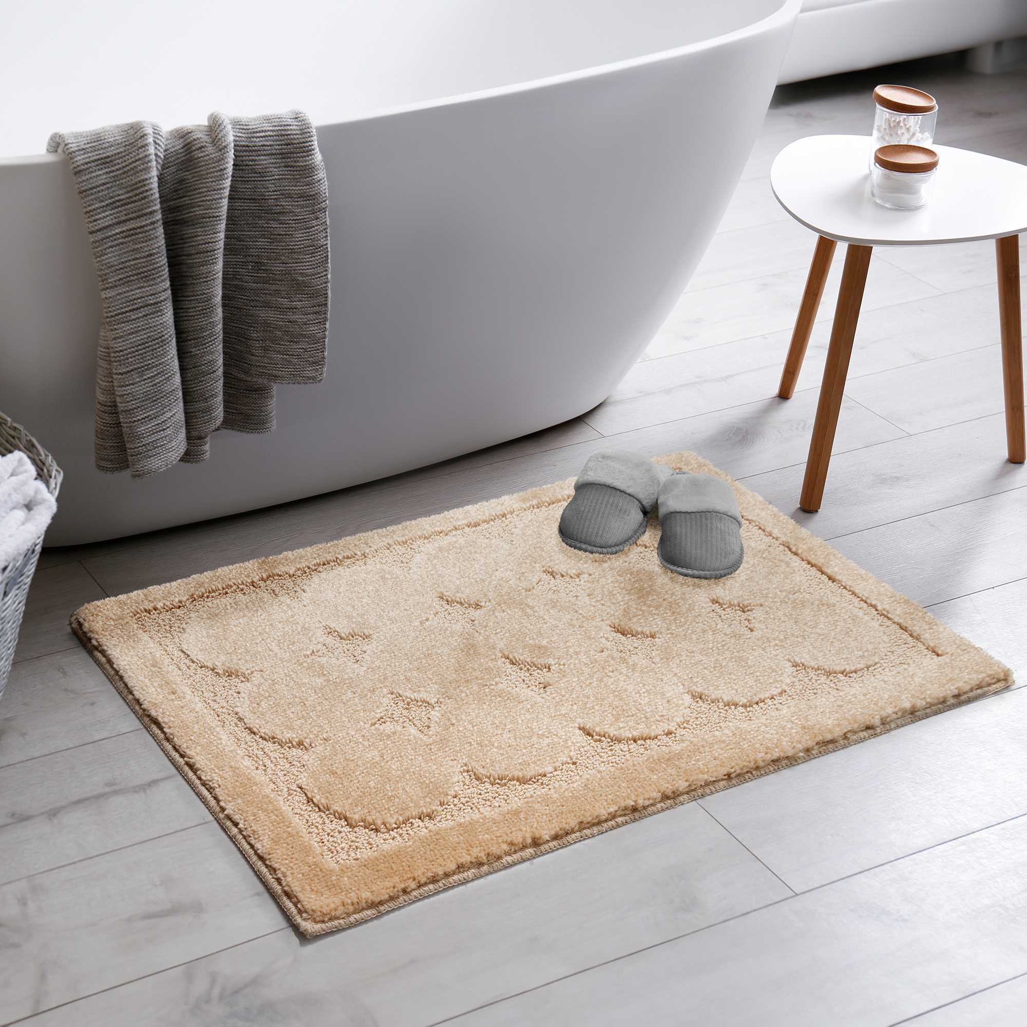 Badmat Antislip - Douchemat Toiletmat Wasbaar Waterabsorberend - Beige