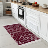 Boho Kelim Dubbelzijdig Wasbaar Vloerkleed Rood Creme