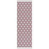 Boho Kelim Dubbelzijdig Wasbaar Vloerkleed Rood Creme