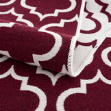 Boho Kelim Dubbelzijdig Wasbaar Vloerkleed Rood Creme