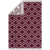 Boho Kelim Dubbelzijdig Wasbaar Vloerkleed Rood Creme