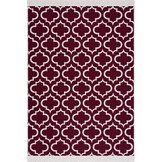 Boho Kelim Dubbelzijdig Wasbaar Vloerkleed Rood Creme