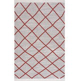 Boho Kelim Dubbelzijdig Wasbaar Vloerkleed Rood Creme