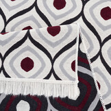 Boho Kelim Dubbelzijdig Wasbaar Vloerkleed Paars Creme