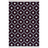 Boho Kelim Dubbelzijdig Wasbaar Vloerkleed Paars Creme