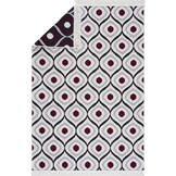 Boho Kelim Dubbelzijdig Wasbaar Vloerkleed Paars Creme