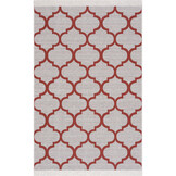 Boho Kelim Dubbelzijdig Wasbaar Vloerkleed Creme Rood