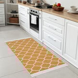 Boho Kelim Dubbelzijdig Wasbaar Vloerkleed Geel Grijs