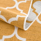 Boho Kelim Dubbelzijdig Wasbaar Vloerkleed Geel Grijs