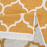 Boho Kelim Dubbelzijdig Wasbaar Vloerkleed Geel Grijs