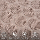 Badmat Kelim Wasbaar Taupe Laagpolig Badkamer Toiletmat  Anti Slip